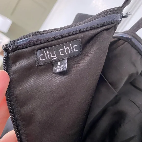 CITY CHIC | Beautiful Black Sexy city chic dress M - Picture 6 of 10